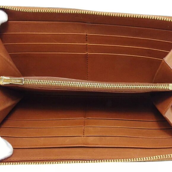 CELINE wallet logo leather used Authentic - Picture 5 of 9